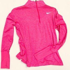 Nike Running Dri-fit Women's Bright Pink Quarter-Zip Hoodie